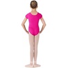image:imageBloch Dance Girls Dujour Microlux Short sleeve LeotardFluorescent Pin
