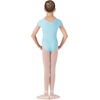image:imageBloch Dance Girls Dujour Microlux Short sleeve LeotardPastel Blue