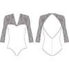 image:imageBloch Dance Womens Kate 34 Sleeve Lace Bodice Open Back LeotardBlack
