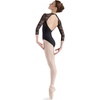 image:imageBloch Dance Womens Kate 34 Sleeve Lace Bodice Open Back LeotardBlack