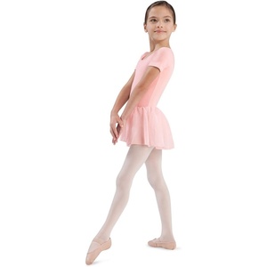 image:imageBloch Dance Girls Tiffany Short Sleeve Leotard with SkirtLight Pink