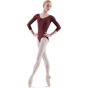 image:imageBloch Dance Womens Ballon 34 Sleeve Pinch FrontBack LeotardBurgundy