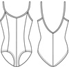 image:imageMirella Girls Princess Seam VFront Camisole Dance LeotardSeafoam