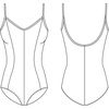 image:imageMirella Womens Microlux Princess Seam VFront Camisole Dance LeotardWhite