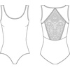 image:imageMirella Womens Peacock Plume Back Panel Tank Dance LeotardBlack