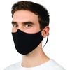 image:imageBloch unisexadult Adult Soft Stretch Reusable Face Mask With Lanyard and Moldable Nose Pad Pack of 3Black