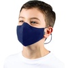 image:imageBloch unisexchild Childrens Soft Stretch Reusable Face Mask With Lanyard and Moldable Nose Pad Pack of 3Navy
