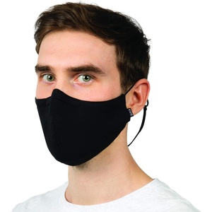 image:imageBloch unisexadult Adult Soft Stretch Reusable Face Mask With Lanyard and Moldable Nose Pad Pack of 3Black