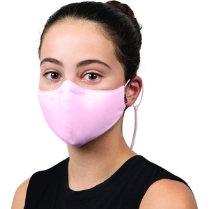image:imageBloch unisexchild Childrens Soft Stretch Reusable Face Mask With Lanyard and Moldable Nose Pad Pack of 3Light Pink