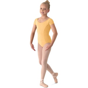 image:imageMirella Girls Princess Seam Cap Sleeve Dance LeotardButtercup